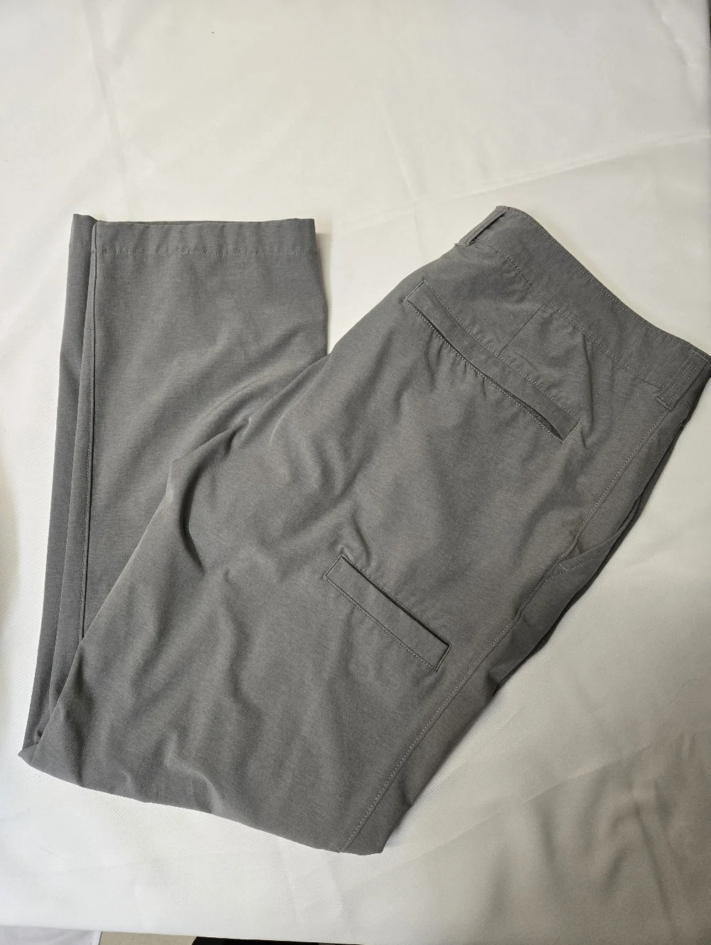 Duluth Pants Men 38x32 Gray Straight Regular Performance Golf Business Casual